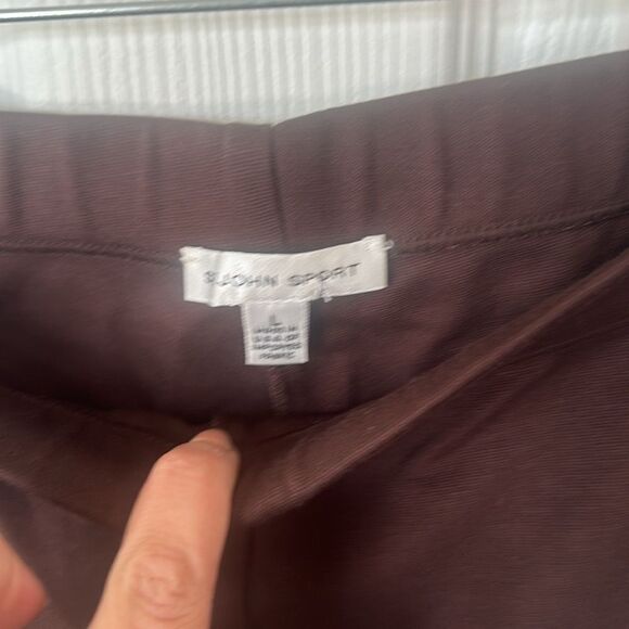 St. John Sport Ankle Crop Ponte Pants Brown Size Large NWOT - Picture 4 of 4